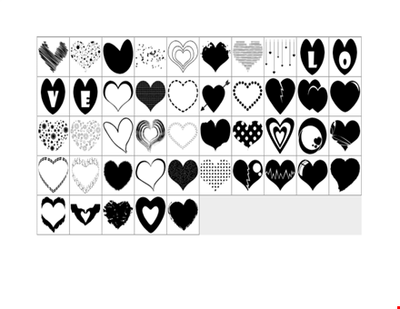 heart shape template - free printable valentine's day heart templates template