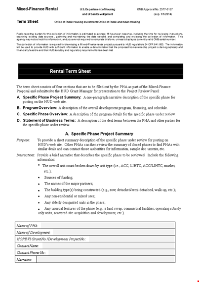 rental term template