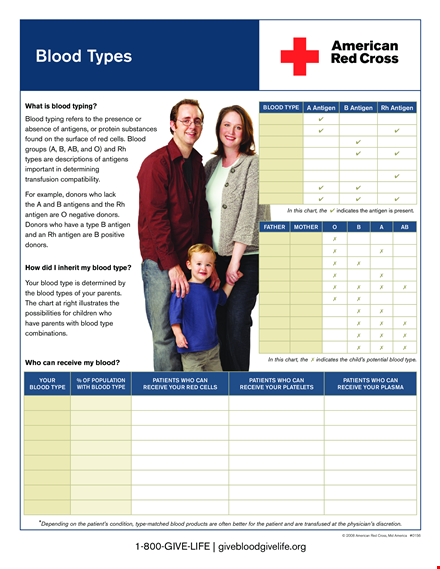 discover your child's blood type with our parent's blood types chart template