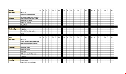 printable bathroom chore chart template - organize your cleaning schedule template