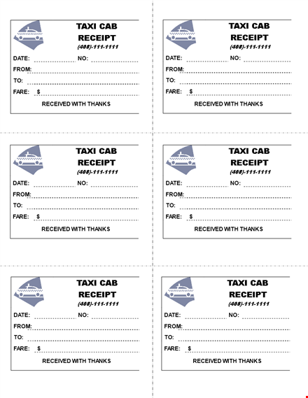 create custom taxi receipts instantly! - download and personalize your taxi receipt template template