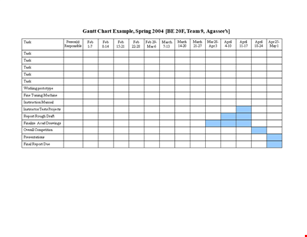 free grantt chart template for march and april | download now template