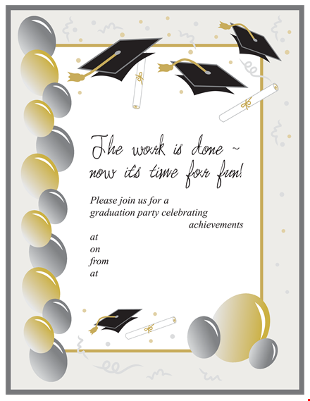 customize and celebrate with graduation invitation templates template