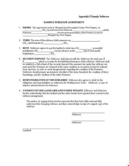 create a solid sublease agreement with our template - landlord & tenant friendly template