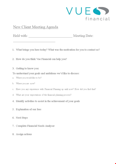 client meeting agenda template