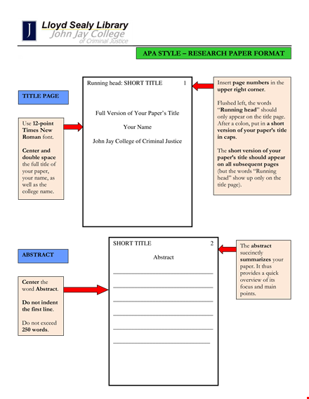 how to write a research paper in apa format - short guide template