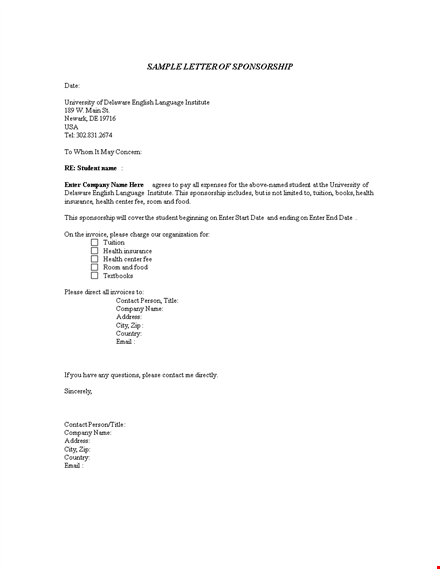 sponsorship letter template for student health sponsorship template