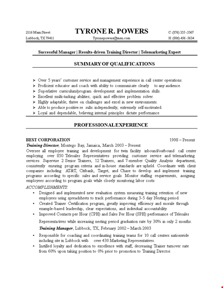 customer service resume sample template