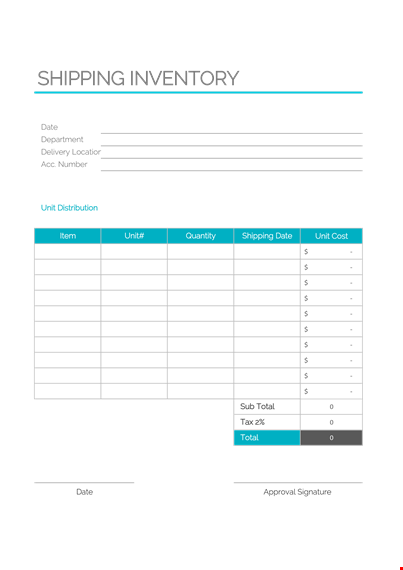 shipping inventory a - total shipping & inventory management solution template