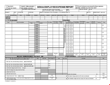 employee expense template template