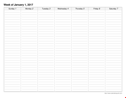 free printable lined weekly calendar template template