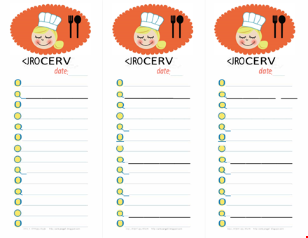printable grocery list template - organize your shopping template