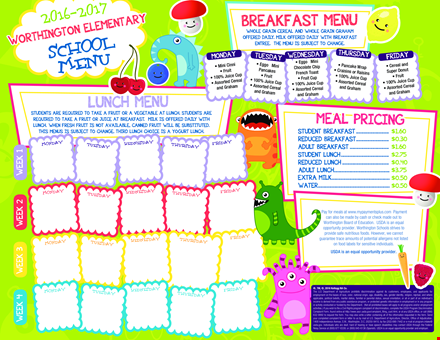 school meal template