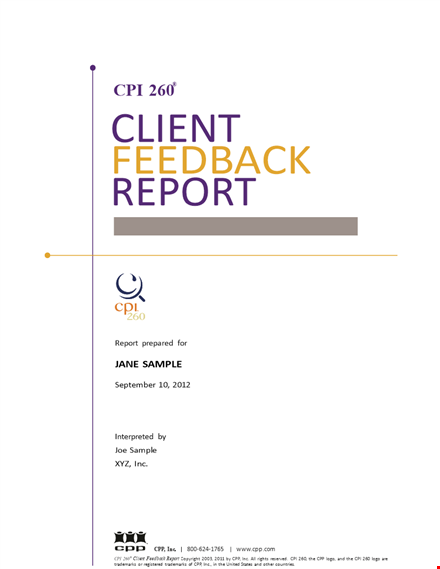 client feedback template