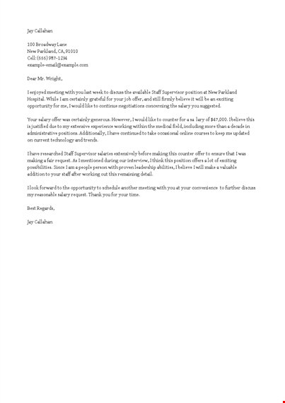 counter job offer letter template template