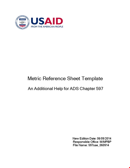 reference page template: create effective sheets, notes, targets, and metrics template