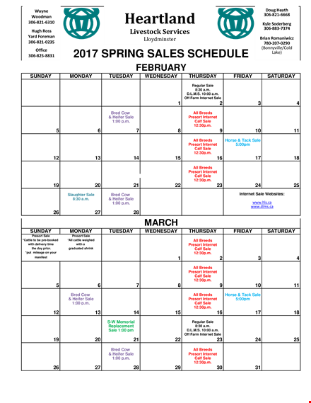 sales schedule template - efficiently manage internet, presort, and breeds template
