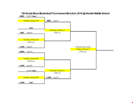 download basketball tournament bracket template for grade (x) template