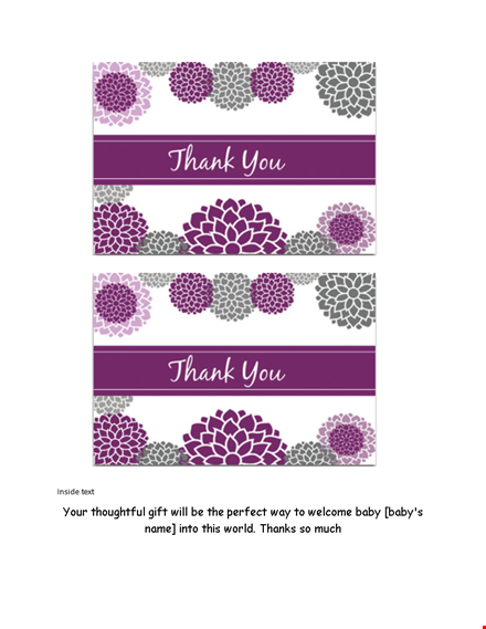 get thoughtful thank you card templates with beautiful inside template