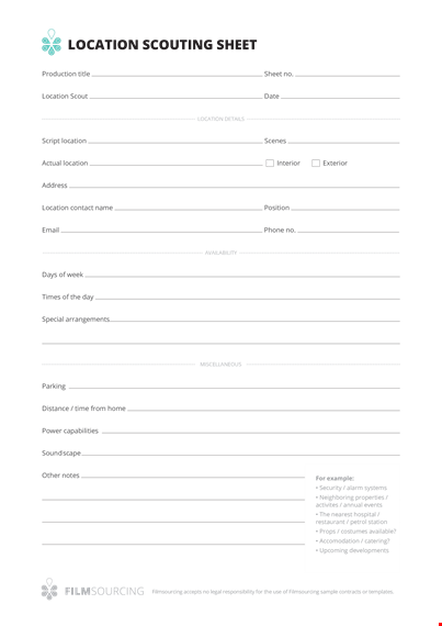 professional call sheet template