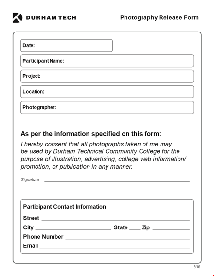 download our free photo release form template template
