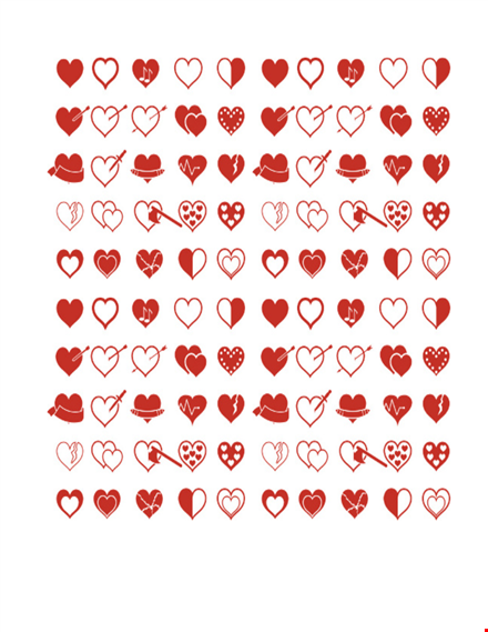 heart shape template template