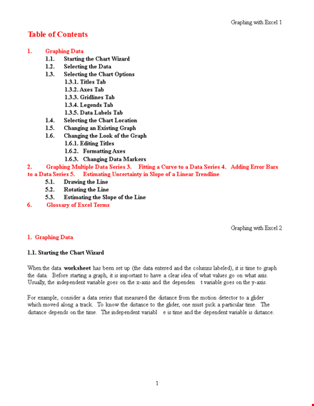 linear graph chart template