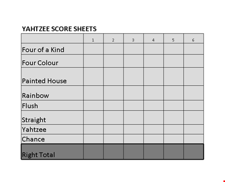 get your free yahtzee score sheets - track your wins and high scores template