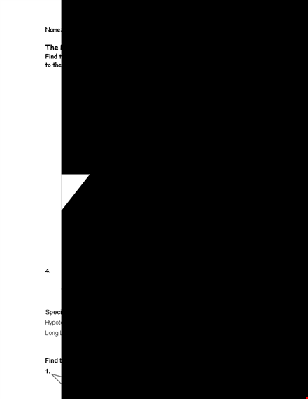 pythagorean theorem calculating lengths template