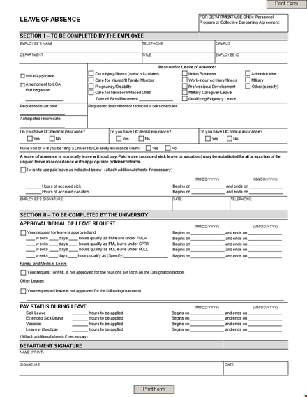 leave of absence template - streamline your leave process | easy to use, flexible & comprehensive template