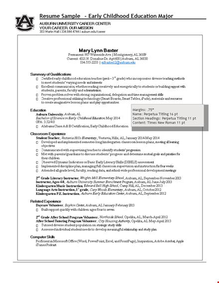 sample preschool teacher resume template template