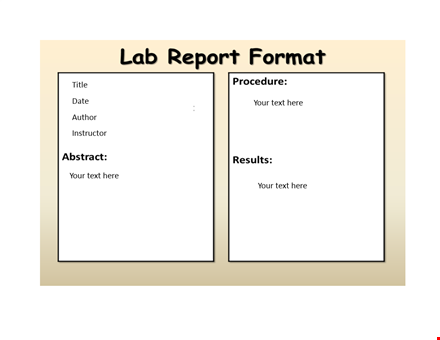 Professional Lab Report Template - Easy to Edit and Customizable