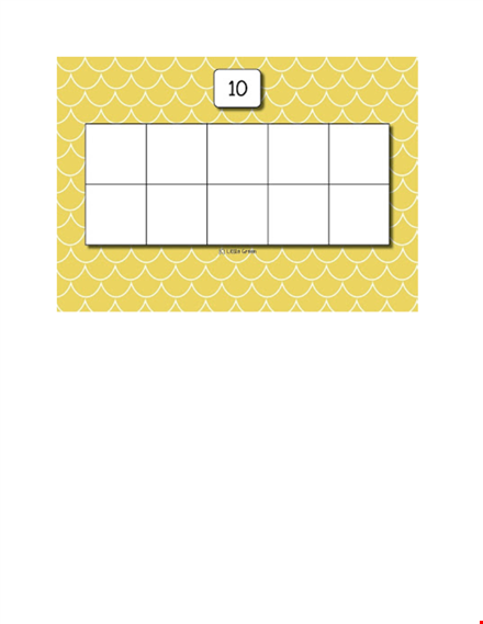 ten frame template for elementary school math | free printable resource template