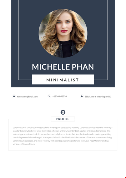 minimalist resume template template