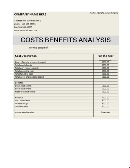 maximize your roi with our cost benefit analysis template template