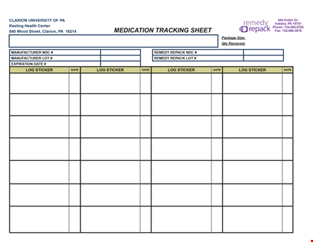 track and manage your medications efficiently template