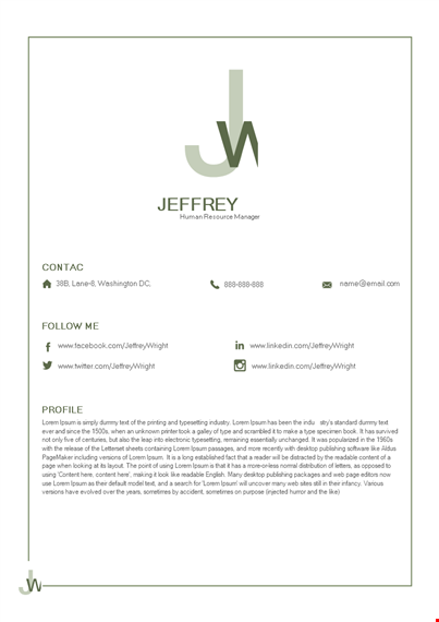 management resume template - professionally designed for success template