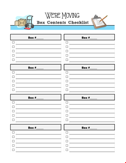 ultimate moving checklist - free printable template