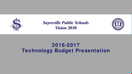 technology budget presentation template template