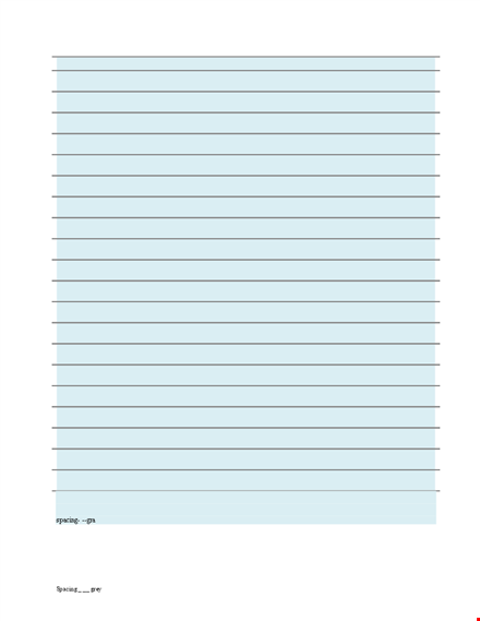 printable lined paper template | free download | proper spacing template