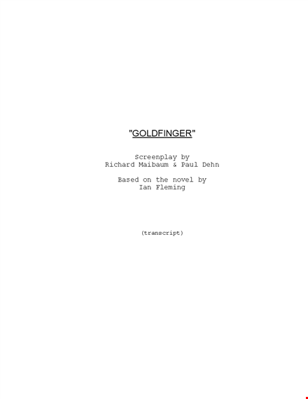 download screenplay template - create professional scripts | goldfinger, looks, oddjob template