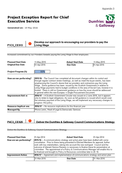 project report template template