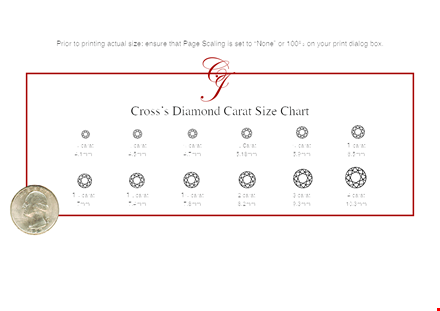 find your perfect diamond size with our helpful diamond carat size chart template