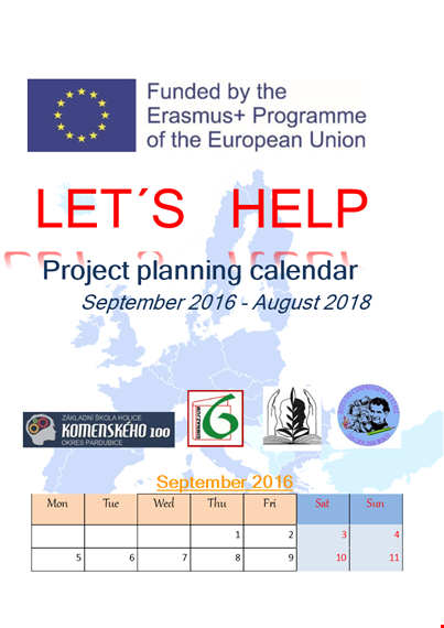 project planning calendar template template