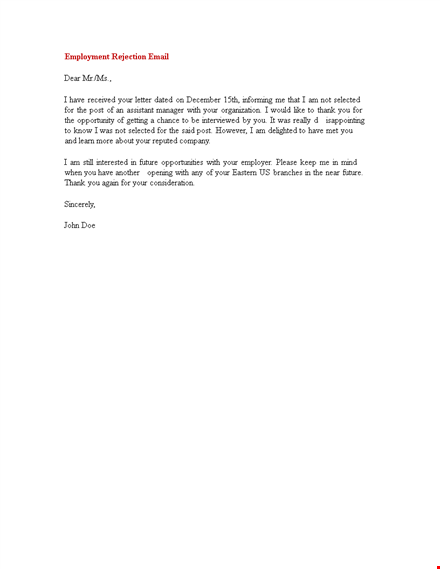 professional email letter template