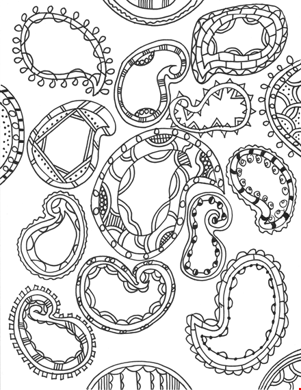 free printable paisley adult coloring pages template