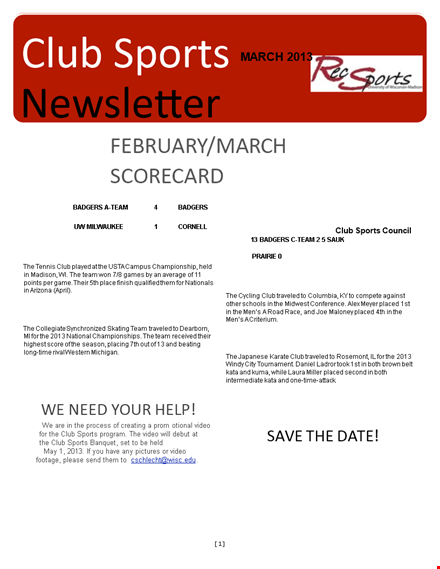 march newsletter template