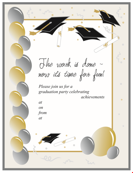 custom graduation invitations - personalize your celebration! template