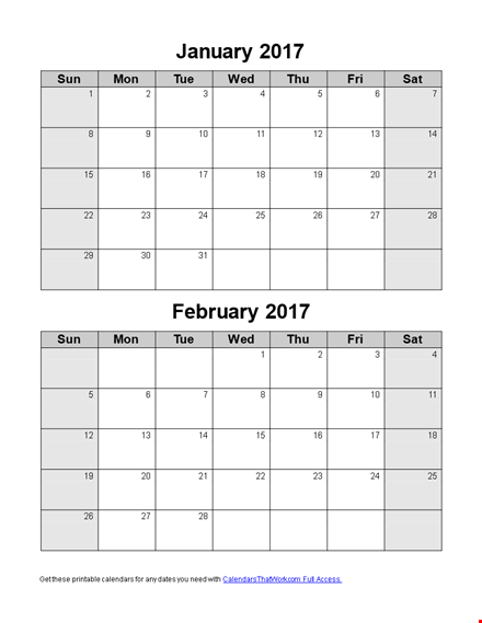 sample blank calendars template template