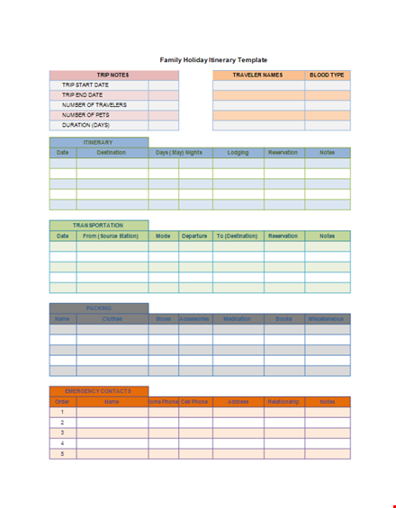 plan your trip with our itinerary template - download now template